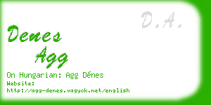 denes agg business card